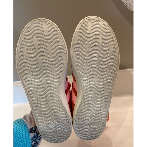 Adidas VL Court 3.0 Sneaker Rust /Pink Size 7.5 Tennis Shoe T-Toe Design Lace Up - Picture 8 of 9